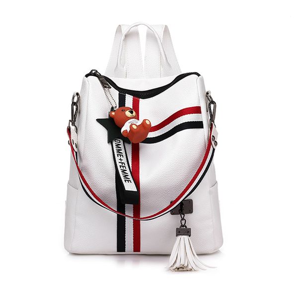 2020 women bags new retro fashion women backpack pu leather school bag tassel bear pentagram pendant ladies mochila
2020 women bags new retro fashion women backpack pu leather school bag tassel bear pentagram pendant ladies mochila