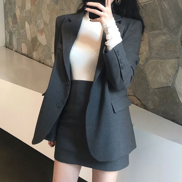 women office coat korean style long sleeve turn down collar solid colo slim vintage vestidos mujer casual ladies jacket elegant, Black;brown
women office coat korean style long sleeve turn down collar solid colo slim vintage vestidos mujer casual ladies jacket elegant, Black;brown