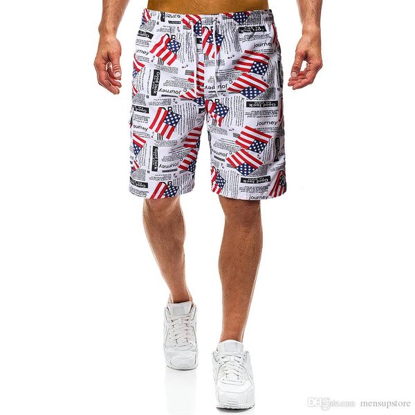 mens holiday beach shorts summer casual usa flag printed loose cool half shorts, White;black
mens holiday beach shorts summer casual usa flag printed loose cool half shorts, White;black