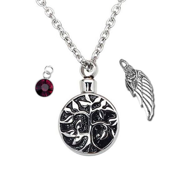 celtic tree of life urn necklace - cremation jewelry birthstone crystal memorial keepsake pendant - funnel kit included, Silver
celtic tree of life urn necklace - cremation jewelry birthstone crystal memorial keepsake pendant - funnel kit included, Silver