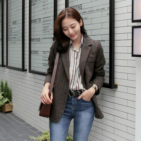 vintage office lady s women blazer autumn spring jackets female retro suits coat 2019 work wear outwear blazer, White;black
vintage office lady s women blazer autumn spring jackets female retro suits coat 2019 work wear outwear blazer, White;black