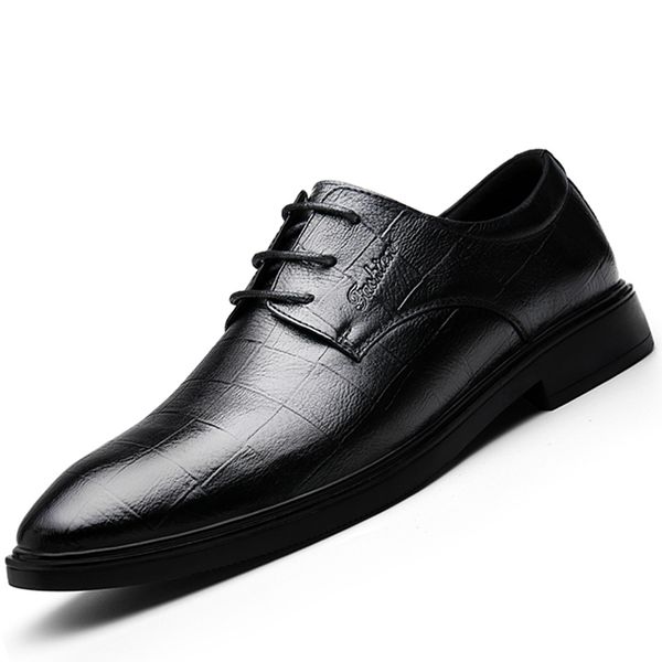 2019 new fashion men's dress shoes genuine leather male classics brown black shoe man office formal shoes for men
2019 new fashion men's dress shoes genuine leather male classics brown black shoe man office formal shoes for men