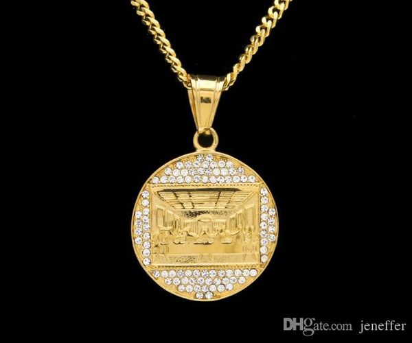 bling men hip hop pendant iced out rhinestone crystal gold plated jesus the last supper pendant necklace cuban chain punk jewelry, Silver
bling men hip hop pendant iced out rhinestone crystal gold plated jesus the last supper pendant necklace cuban chain punk jewelry, Silver