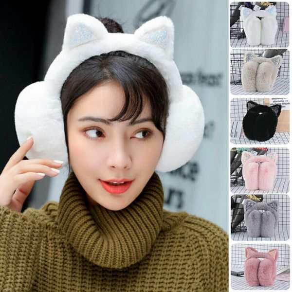women girl cat earmuffs warm ear protect cute faux fur soft fluffy earcap winter plush ear pad headband outdoor warmer fashion, Blue;gray
women girl cat earmuffs warm ear protect cute faux fur soft fluffy earcap winter plush ear pad headband outdoor warmer fashion, Blue;gray