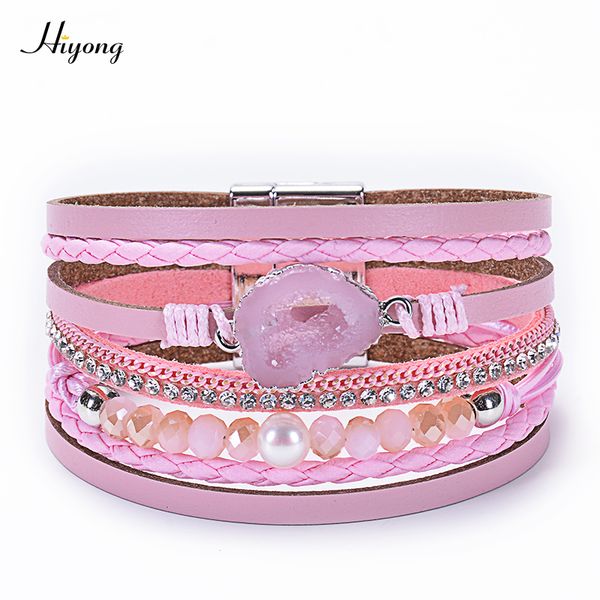 hiyong boho 4 colors multiple layer leather bracelet crystal druzy stone charm wrap bracelets for women magnetic bangles jewelry, Golden;silver
hiyong boho 4 colors multiple layer leather bracelet crystal druzy stone charm wrap bracelets for women magnetic bangles jewelry, Golden;silver