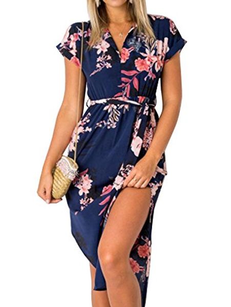 temofon womens dresses summer casual floral geometric pattern short sleeve midi v-neck party maxi dress with belt(s-2xl, Black;gray
temofon womens dresses summer casual floral geometric pattern short sleeve midi v-neck party maxi dress with belt(s-2xl, Black;gray