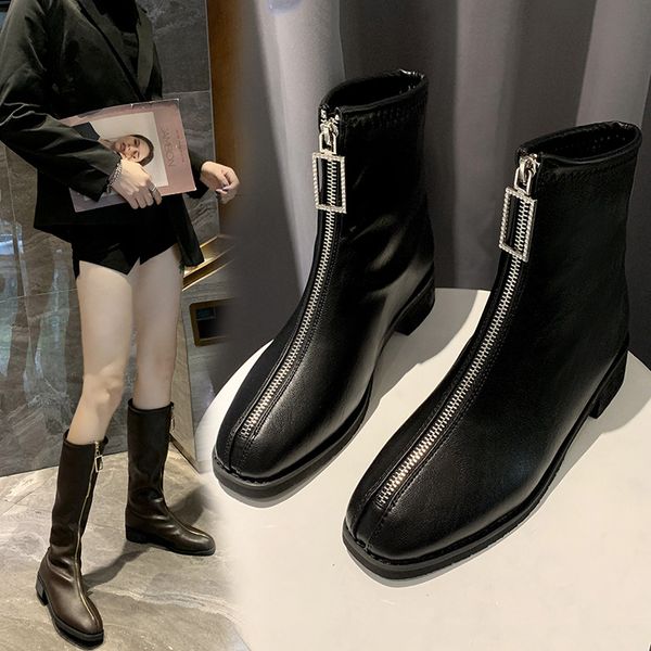 women's boots autumn booties ladies shoes luxury designer thigh high heels high round toe boots-women winter footwear, Black
women's boots autumn booties ladies shoes luxury designer thigh high heels high round toe boots-women winter footwear, Black