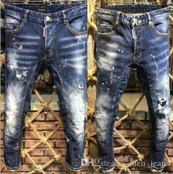 new trendy mens fashion paint point slim micro-elastic denim pants jeans fashion zipper trousers designer brand apparel, Blue
new trendy mens fashion paint point slim micro-elastic denim pants jeans fashion zipper trousers designer brand apparel, Blue