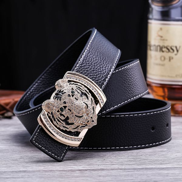elegant black handsom tiger animal men plain designer leather belt new fashion luxury unique glittering 3d smooth buckle 125cm, Black;brown
elegant black handsom tiger animal men plain designer leather belt new fashion luxury unique glittering 3d smooth buckle 125cm, Black;brown