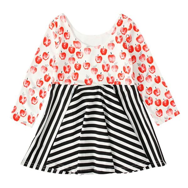 long sleeve stripes patchwork a-line dress cool and comfortable breathable fabric baby girls sweet o-neck costume, Red;yellow
long sleeve stripes patchwork a-line dress cool and comfortable breathable fabric baby girls sweet o-neck costume, Red;yellow