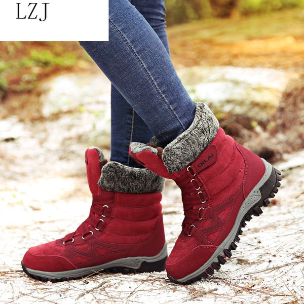 lzj 2019 new women boots leather suede winter boots shoes woman keep warm waterproof snow botas mujer, Black
lzj 2019 new women boots leather suede winter boots shoes woman keep warm waterproof snow botas mujer, Black