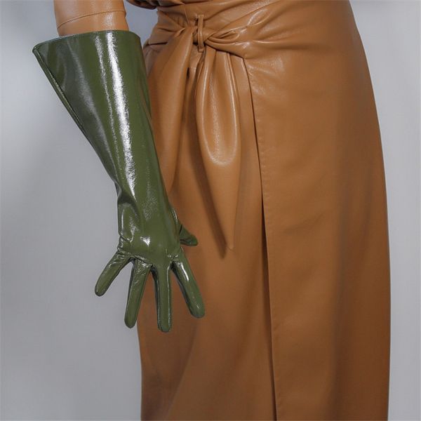 patent leather long gloves 38cm large sleeve princess wide cuff simulation leather male female army green wpu160, Blue;gray
patent leather long gloves 38cm large sleeve princess wide cuff simulation leather male female army green wpu160, Blue;gray