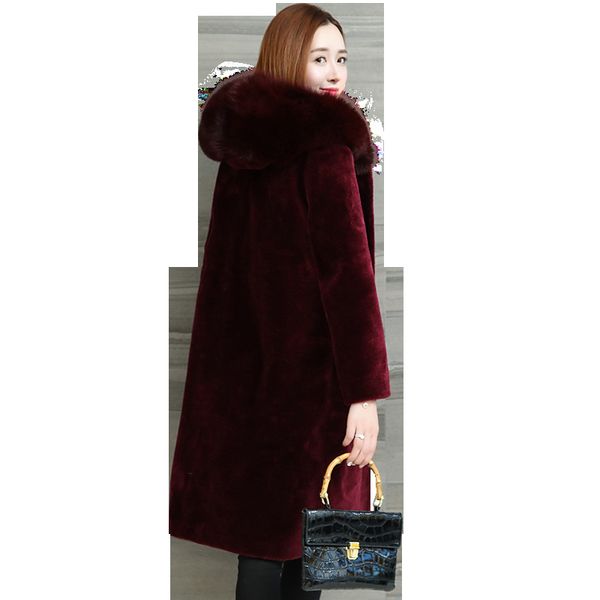 real fur coat sheep shearling fur winter jacket women clothes korean wool jacket hooded female slim long coat zt651, Black
real fur coat sheep shearling fur winter jacket women clothes korean wool jacket hooded female slim long coat zt651, Black