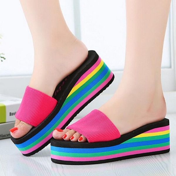 sagace slippers women platform rainbow print wedge summer beach shoes ladies toe high heels non-slip 36-40 soft female sandals, Black
sagace slippers women platform rainbow print wedge summer beach shoes ladies toe high heels non-slip 36-40 soft female sandals, Black