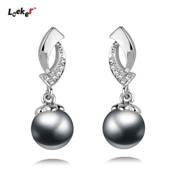 leeker vintage jewelry gray white imitation pearl earrings women wedding earings 195 lk5, Silver
leeker vintage jewelry gray white imitation pearl earrings women wedding earings 195 lk5, Silver