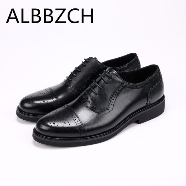 brogue carving men shoes quality cow leather work shoes mens business office dress lace-up oxford wedding size 38-44, Black
brogue carving men shoes quality cow leather work shoes mens business office dress lace-up oxford wedding size 38-44, Black