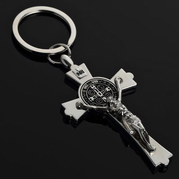 7.8*4cm crucifix jesus cross keychain for women men key chain bag pendant car styling keyring christian jewelry accessories gift, Silver
7.8*4cm crucifix jesus cross keychain for women men key chain bag pendant car styling keyring christian jewelry accessories gift, Silver