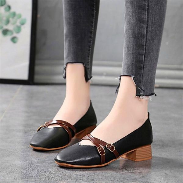 mary jane shoes woman casual shallow cross buckle pregnant shoes square toe pu leather med heels women pumps office lady shoe, Black
mary jane shoes woman casual shallow cross buckle pregnant shoes square toe pu leather med heels women pumps office lady shoe, Black
