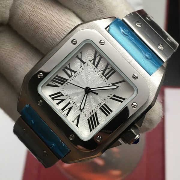 casual square watches 42mm geneva genuine stainless steel mechanical watches case and bracelet fashion mens watches male wristwatch gift, Slivery;brown
casual square watches 42mm geneva genuine stainless steel mechanical watches case and bracelet fashion mens watches male wristwatch gift, Slivery;brown