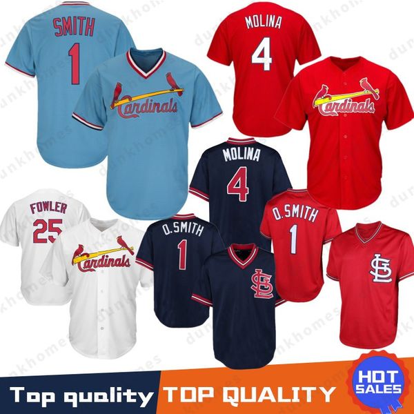 St. Louis 1 Ozzie Smith Cardinal Jersey 4 Yadier Molina 25 Dexter Fowler Jerseys Embroidery Logos 100% Stitched
St. Louis 1 Ozzie Smith Cardinal Jersey 4 Yadier Molina 25 Dexter Fowler Jerseys Embroidery Logos 100% Stitched