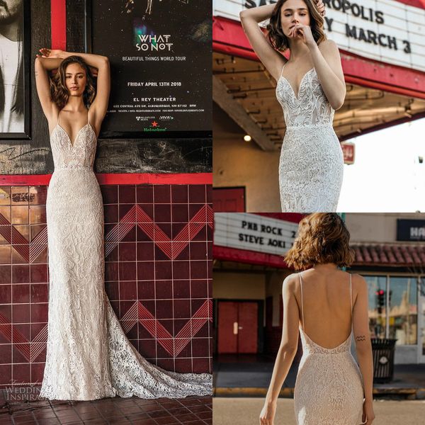 floral 2019 mermaid wedding dresses spaghetti lace backless bridal gowns beach plus size robe de mariée bohemian vestido de novia, White
floral 2019 mermaid wedding dresses spaghetti lace backless bridal gowns beach plus size robe de mariée bohemian vestido de novia, White