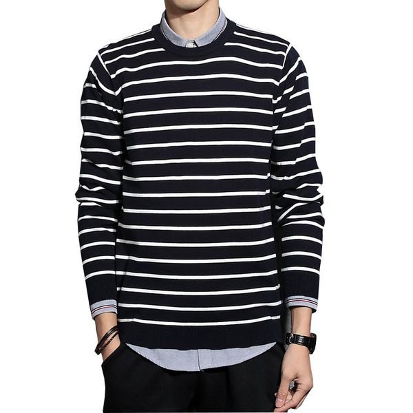 2018 new autumn fashion brand casual sweater men o-neck slim fit men sweaters striped pullovers male eslite hyun, White;black
2018 new autumn fashion brand casual sweater men o-neck slim fit men sweaters striped pullovers male eslite hyun, White;black