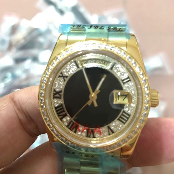 5 colors 36mm automatic diamonds Glide smooth watch No battery sweeping second hand self-winding Stainless steel Day Date just wristwatches
5 colors 36mm automatic diamonds Glide smooth watch No battery sweeping second hand self-winding Stainless steel Day Date just wristwatches