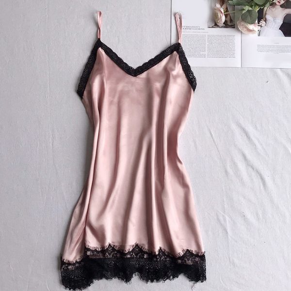 2019 women v-collar sling pajamas underwear robe set lady summer solid loose lingerie nightgown pijama99, Black;red
2019 women v-collar sling pajamas underwear robe set lady summer solid loose lingerie nightgown pijama99, Black;red