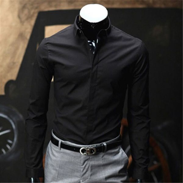 2019 new men shirt slim fit social business 8 color dress shirt high-grade brand male casual long sleeved solid clothing, White;black
2019 new men shirt slim fit social business 8 color dress shirt high-grade brand male casual long sleeved solid clothing, White;black