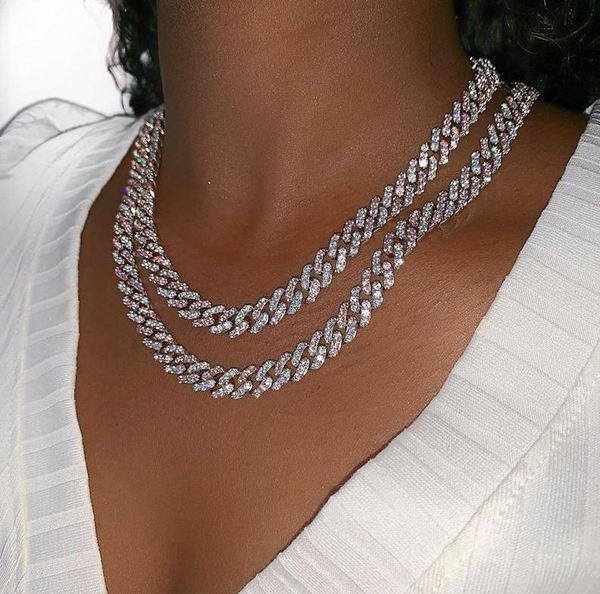 16" 18" rose gold pinky white cz miami cuban link chain choker necklace for women hip hop jewelry, Silver
16" 18" rose gold pinky white cz miami cuban link chain choker necklace for women hip hop jewelry, Silver