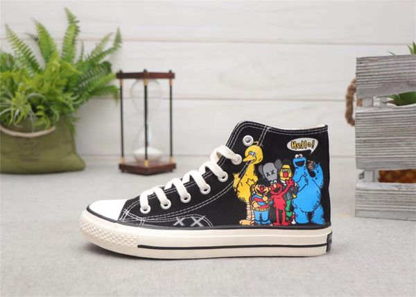 2019new hand-painted companion x convase chuck star 1970 hi high canvas shoes comfortable designer skateboard shoes fashion sneakers, Black
2019new hand-painted companion x convase chuck star 1970 hi high canvas shoes comfortable designer skateboard shoes fashion sneakers, Black