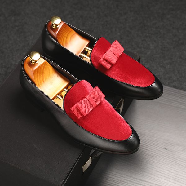 m-anxiu men formal shoes bowknot wedding dress male flats gentlemen casual slip on shoes black patent leather red suede loafers t02
m-anxiu men formal shoes bowknot wedding dress male flats gentlemen casual slip on shoes black patent leather red suede loafers t02
