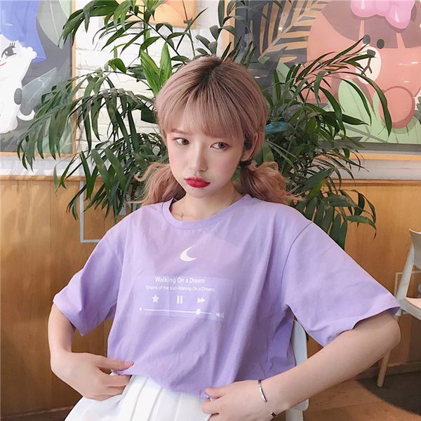 purple short sleeve women moon print t shirt friends pink sweet girls style women's t-shirts 2019 summer tee female, White
purple short sleeve women moon print t shirt friends pink sweet girls style women's t-shirts 2019 summer tee female, White