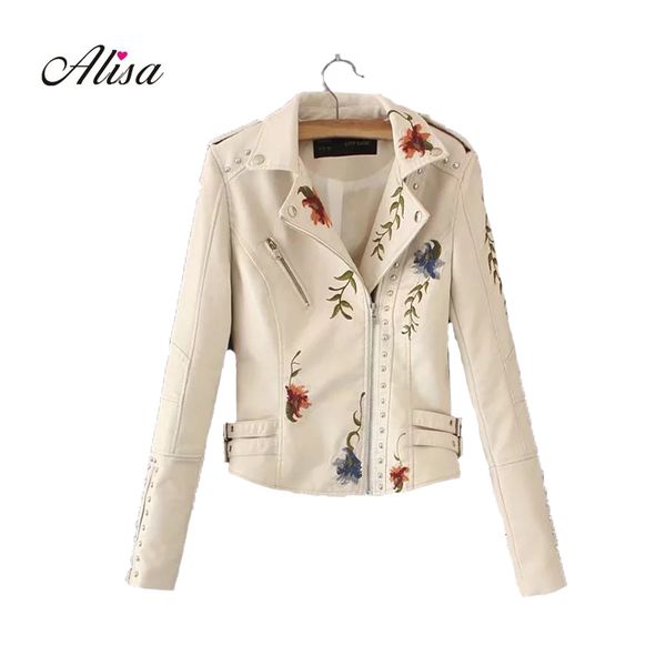 women fashion embroidered pu leather jacket new 2018 spring long sleeve rivet casual punk short coat casaco feminino jaqueta, Black
women fashion embroidered pu leather jacket new 2018 spring long sleeve rivet casual punk short coat casaco feminino jaqueta, Black