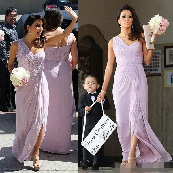 lilac one shoulder bridesmaid dresses chiffon side slit meramid ankle length custom made maid of honor gown custom made plus size, White;pink
lilac one shoulder bridesmaid dresses chiffon side slit meramid ankle length custom made maid of honor gown custom made plus size, White;pink