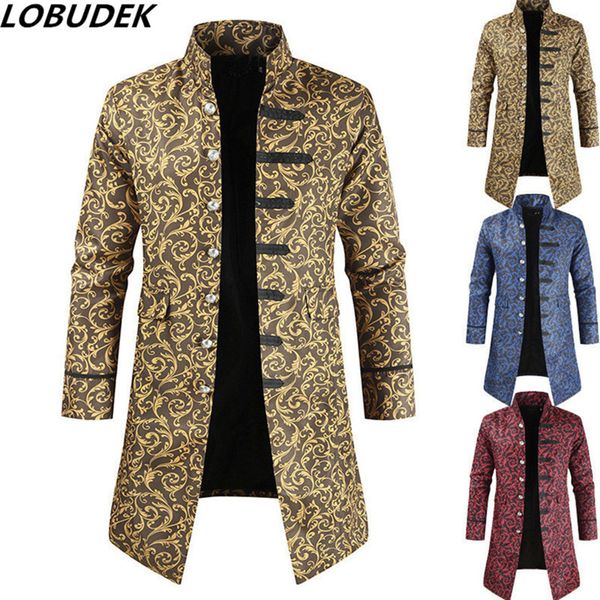 stand collar single breasted tuxedo jacket men british vintage court dress drama stage long coat costume yellow red swallowtail, Black;brown
stand collar single breasted tuxedo jacket men british vintage court dress drama stage long coat costume yellow red swallowtail, Black;brown