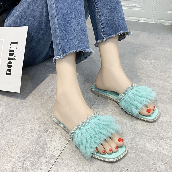 pleated breathable flat slippers women outside shiny crystal open toe slides summer sweet beach slides women slippers 2020, Black
pleated breathable flat slippers women outside shiny crystal open toe slides summer sweet beach slides women slippers 2020, Black
