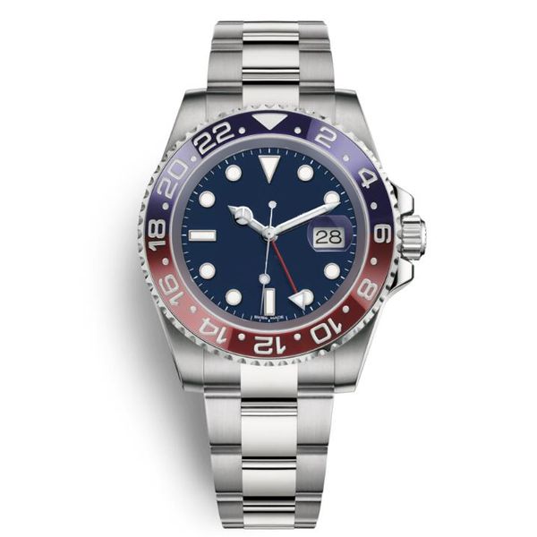 GMT Watches Pepsi Mens 2813 Movement New Master Watch Blue Dial Mechanical Wristwatch Adjustable Clasp President Watches Glide Lock Strap
GMT Watches Pepsi Mens 2813 Movement New Master Watch Blue Dial Mechanical Wristwatch Adjustable Clasp President Watches Glide Lock Strap