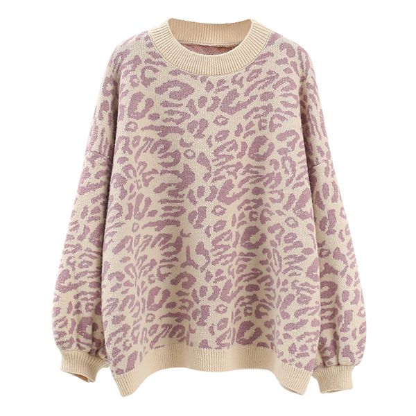 2019 new autumn winter women pullover leopard knitted sweaters fashion long sleeve leisure loose sweater cc632, White;black
2019 new autumn winter women pullover leopard knitted sweaters fashion long sleeve leisure loose sweater cc632, White;black