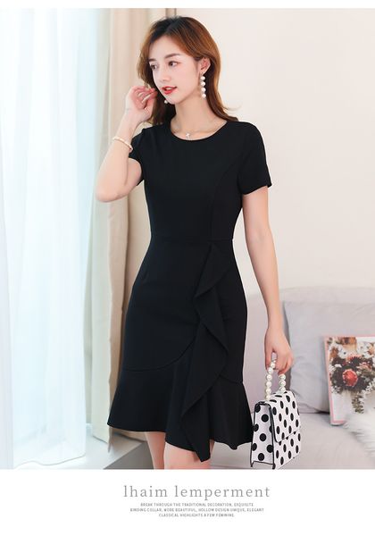 wither black the new pure color trends show thin leisure long-sleeved dress, Black;gray
wither black the new pure color trends show thin leisure long-sleeved dress, Black;gray