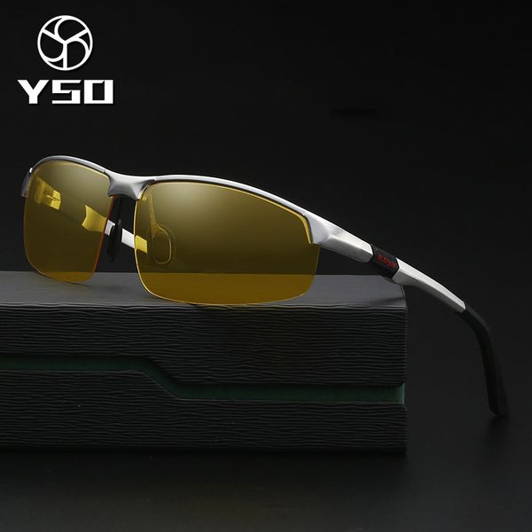 yso night vision glasses men aluminium magnesium frame polarized night vision goggles for car driving anti glare glasses 3121, White;black
yso night vision glasses men aluminium magnesium frame polarized night vision goggles for car driving anti glare glasses 3121, White;black