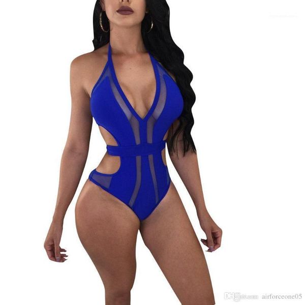 playsuits women one piece bikini summer hollow out designer bikinis halter swimwear, White;black 
playsuits women one piece bikini summer hollow out designer bikinis halter swimwear, White;black