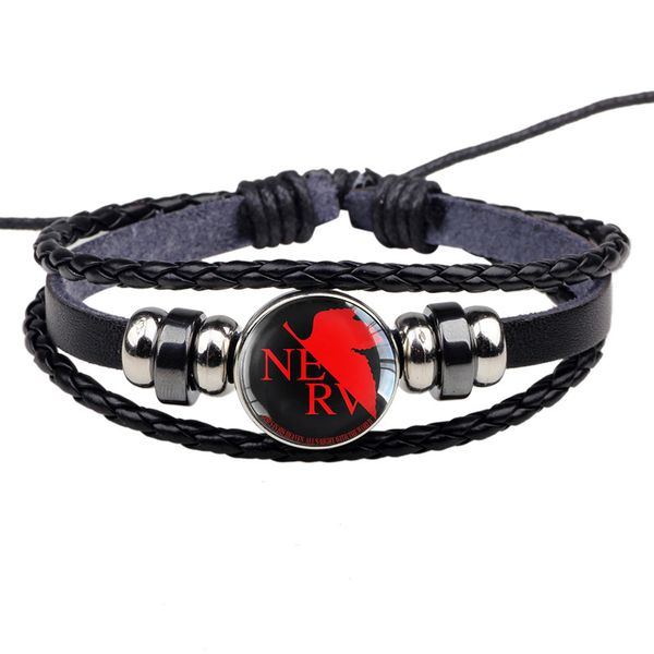 neon genesis evangelion leaf logo black leather bracelet anime jewelry cosplay accessories, Golden;silver
neon genesis evangelion leaf logo black leather bracelet anime jewelry cosplay accessories, Golden;silver