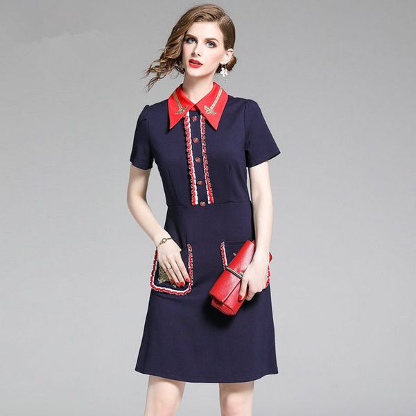 spring embroidery dress for women luxury fashion women's fall dress elegant office business lady slim knitted dresses size s-2xl, White;black
spring embroidery dress for women luxury fashion women's fall dress elegant office business lady slim knitted dresses size s-2xl, White;black
