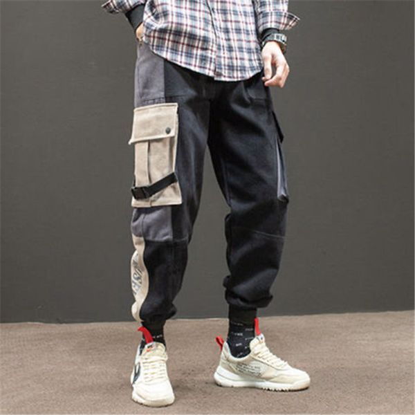 cargo spring new casual pants ribbons autumn hip streetwear men trousers hop big pockets print sweatpants letter harem pants jhjic, Black
cargo spring new casual pants ribbons autumn hip streetwear men trousers hop big pockets print sweatpants letter harem pants jhjic, Black