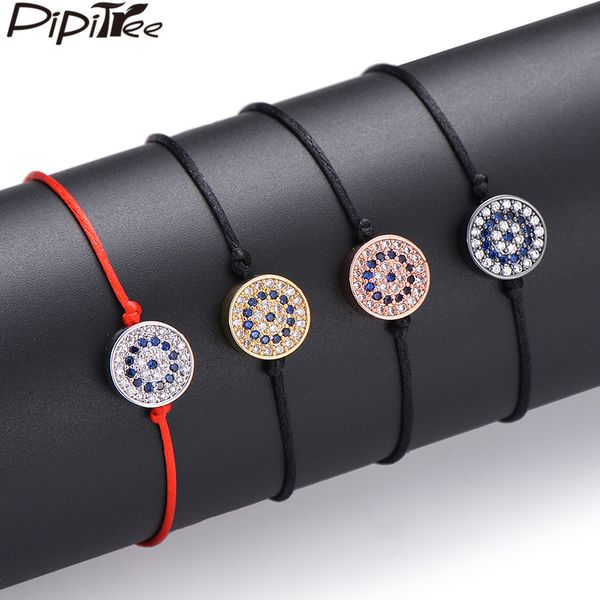 pipitree trendy 12mm round cz evil eye bracelet adjustable black red string charm bracelets for women men brand jewelry gift, Golden;silver
pipitree trendy 12mm round cz evil eye bracelet adjustable black red string charm bracelets for women men brand jewelry gift, Golden;silver
