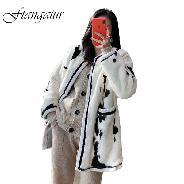 ftangaiur 2019 winter imported rare natural cow color velvet coat o-neck mink coat women's medium real coats, Black
ftangaiur 2019 winter imported rare natural cow color velvet coat o-neck mink coat women's medium real coats, Black