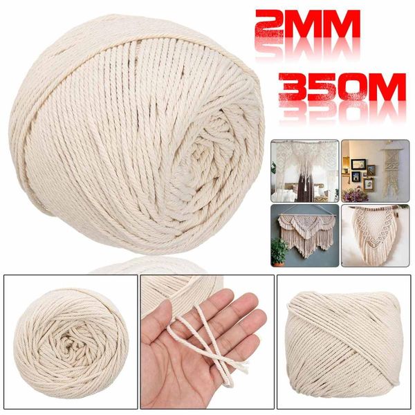 new 1/2/5pcs durable 2mmx350m natural beige white macrame rope cotton twisted cord rope diy home textile accessories craft, Black;white
new 1/2/5pcs durable 2mmx350m natural beige white macrame rope cotton twisted cord rope diy home textile accessories craft, Black;white