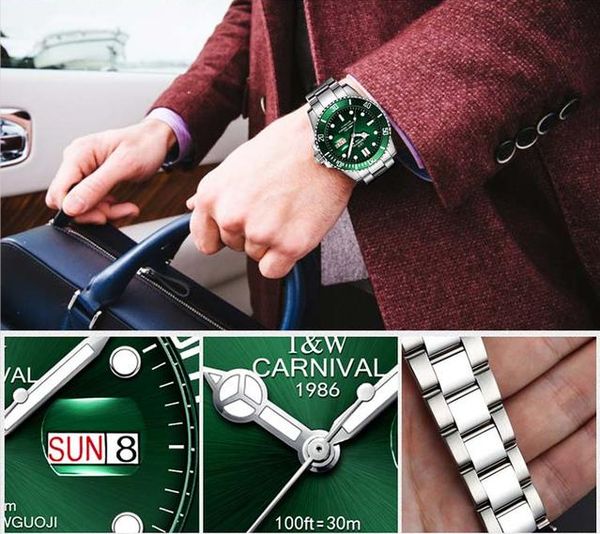 luxury watch quality men watch 2020 carnival automatic mechanical movement watch 30 meters sapphire waterproof wristwatch, Slivery;brown
luxury watch quality men watch 2020 carnival automatic mechanical movement watch 30 meters sapphire waterproof wristwatch, Slivery;brown