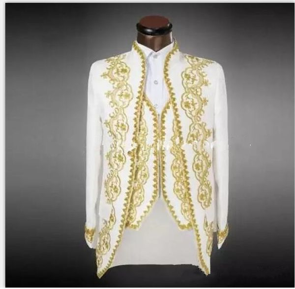 new arrival groom tuxedos white with gold embroidery men's suit groomsmen mens wedding suits prom suits (jacket+pants+vest) 020, Black;gray
new arrival groom tuxedos white with gold embroidery men's suit groomsmen mens wedding suits prom suits (jacket+pants+vest) 020, Black;gray